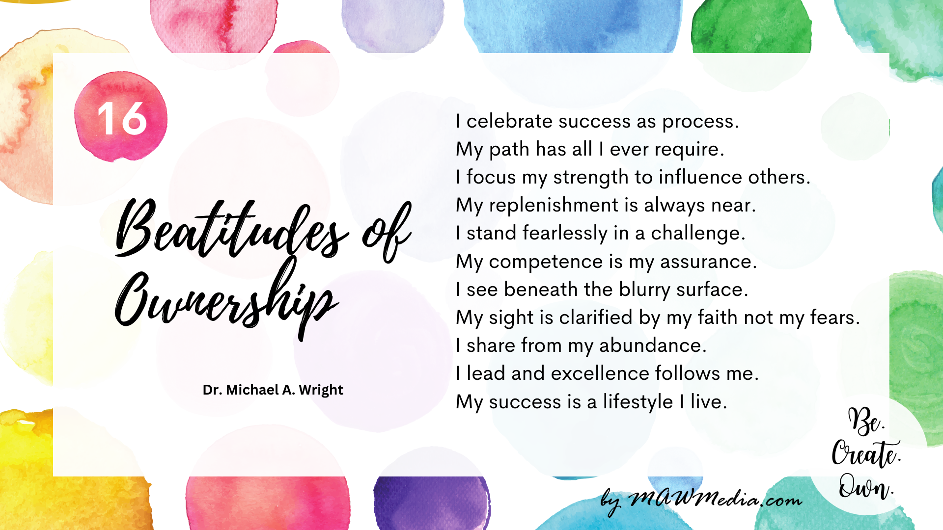You are a natural leader, and you know that leading through celebration is the key to unlocking your full potential. Every day, you make it a point to celebrate the progress you've made, no matter how small it may seem. #Affirmations #BeCreateOwn #COACHMethod